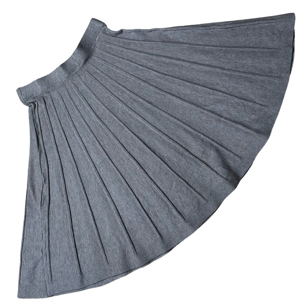 Suzy Shier Grey Mauve A-Line Skirt XS